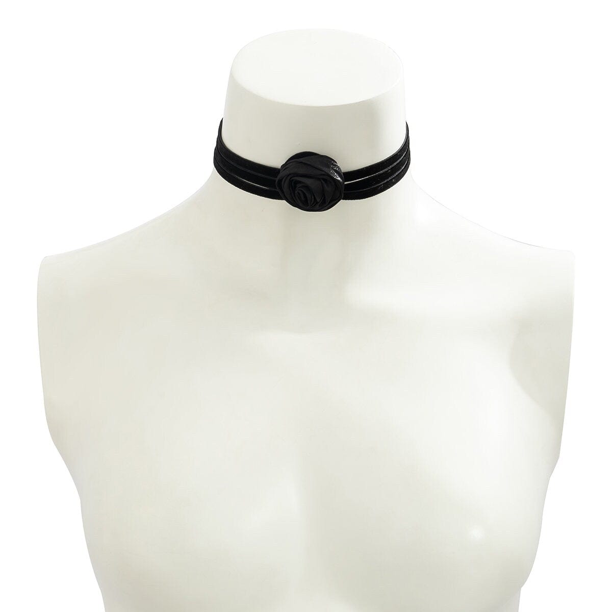 Chic Satin Flower Velvet Collar Choker