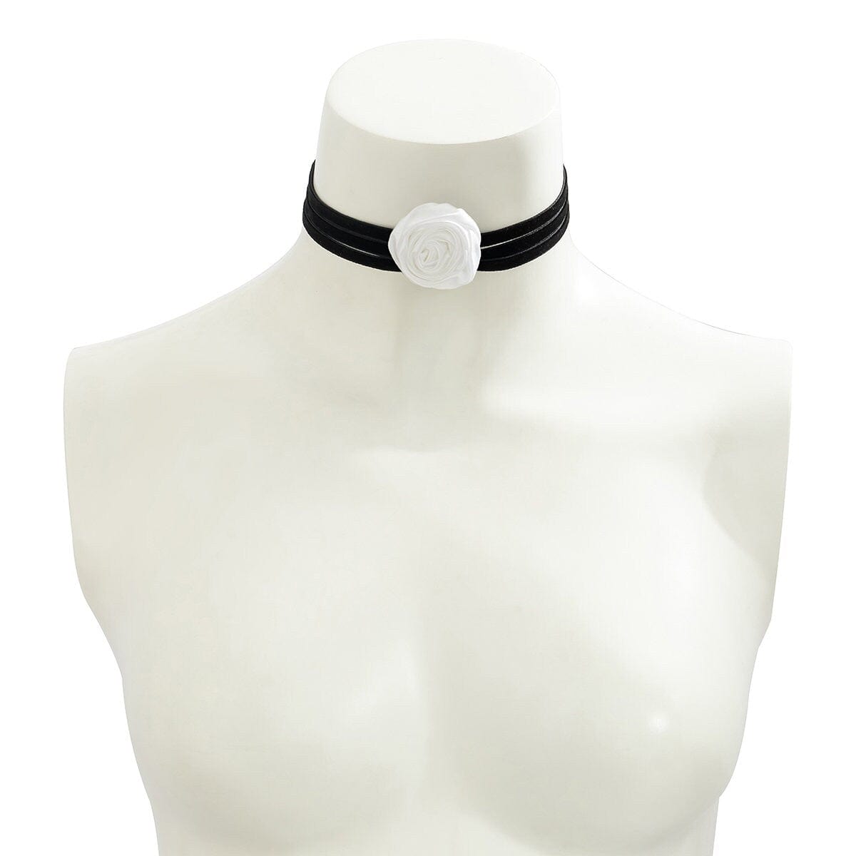 Chic Satin Flower Velvet Collar Choker