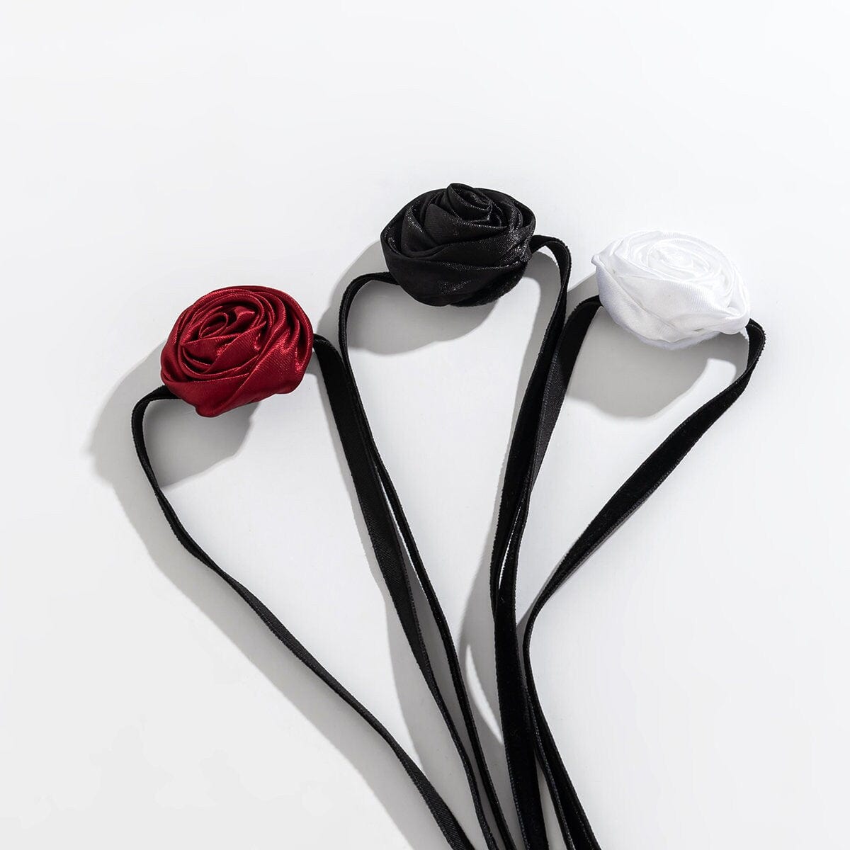 Chic Satin Flower Velvet Collar Choker