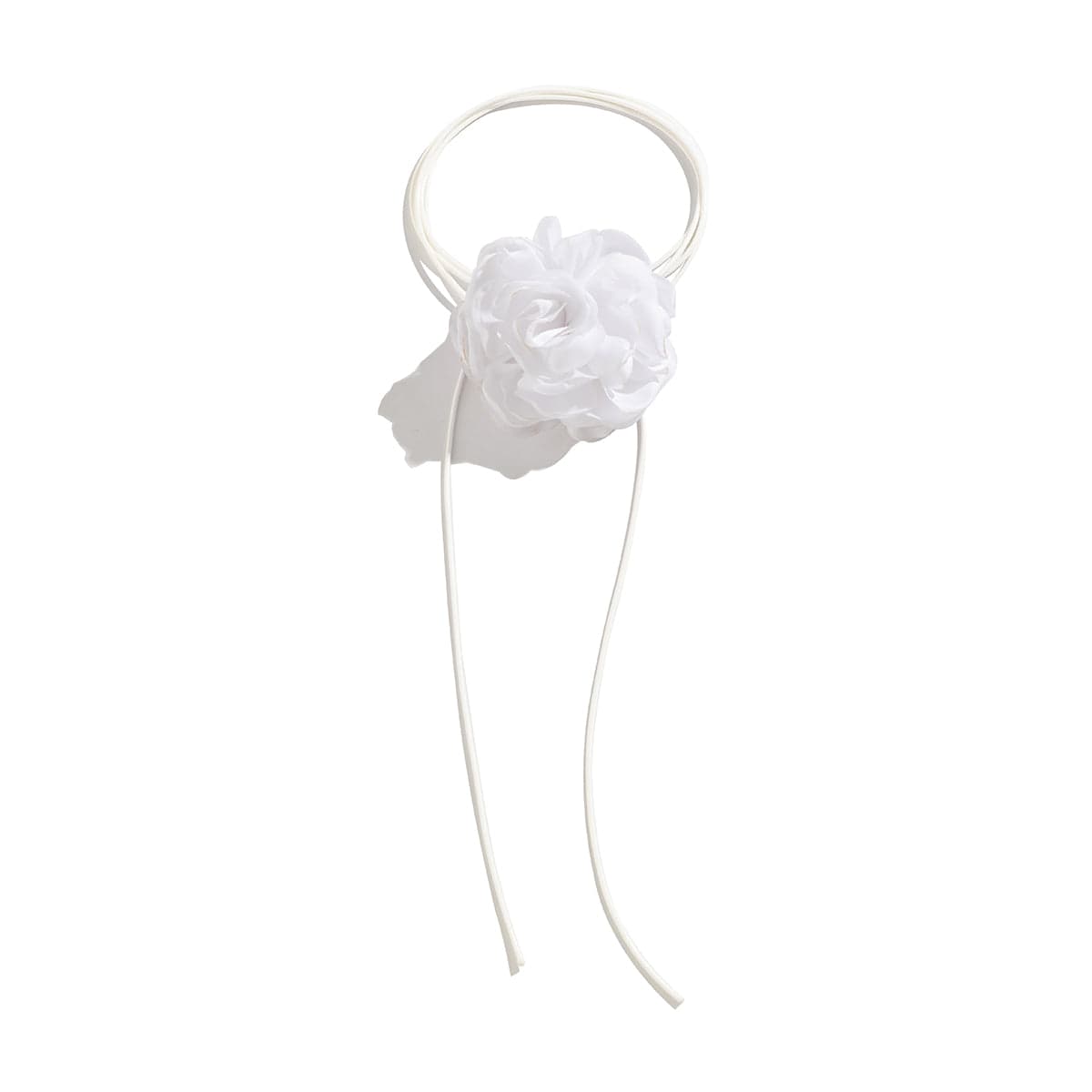 Chic Satin Texture Flower Wax Cord String Necklace
