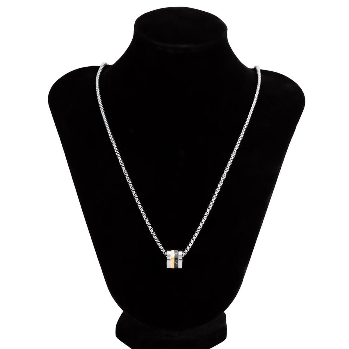 Chic Stainless Steel Metallic Charm Sweater Chain Necklace